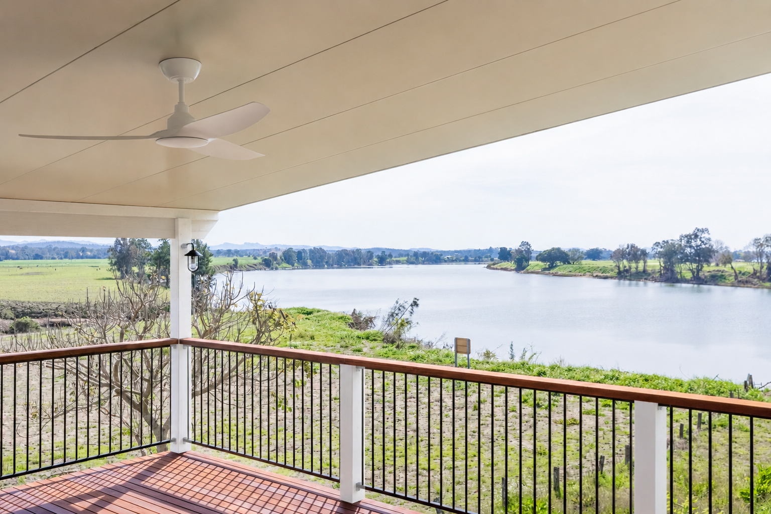 Insulated Insulspan patio overlooking the river